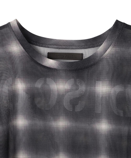tシャツ DankeSchon/ダンケシェーン/OMBRE CHECK MESH T-SHIRTS レディース メンズ DANKE SCHON tシャツ DankeSchon/ダンケシェーン/OMBRE CHECK