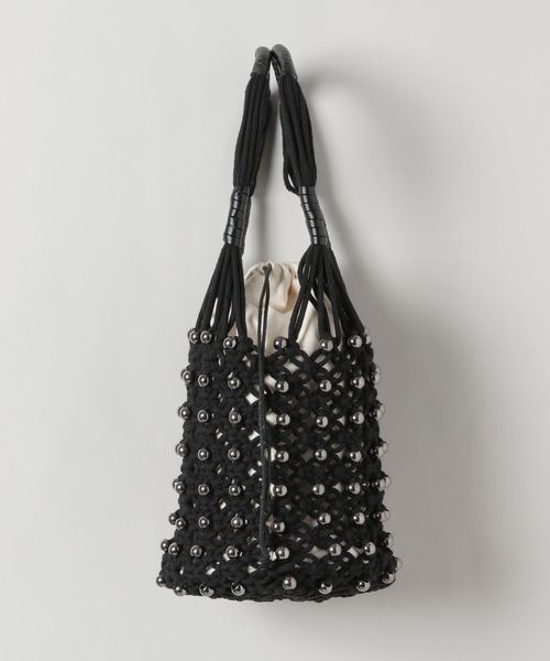 JEANASIS（ジーナシス）の「ビジューツキマクラメトート/321435（トートバッグ・レディース・ホワイト系その他/ブラック系その他・FREE）」の9枚目の写真