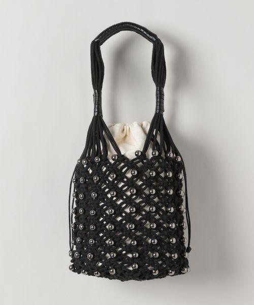 JEANASIS（ジーナシス）の「ビジューツキマクラメトート/321435（トートバッグ・レディース・ホワイト系その他/ブラック系その他・FREE）」の8枚目の写真