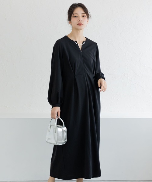 Ｍｏｒｅｄｄｅ　マタニティから産後も使える　授乳が簡単バルーンスリーブワンピース Moredde マタニティから産後も使える 授乳が簡単 バルーン