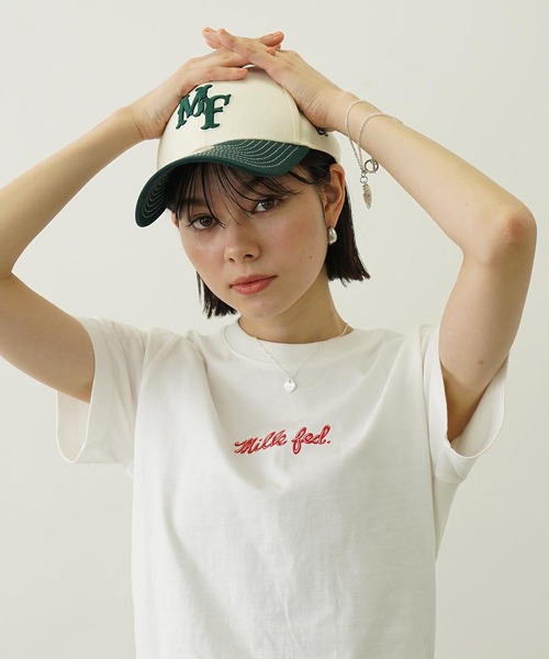 NEW ERA（ニューエラ）の「MILKFED. × NEWERA 9FORTY MF LOGO CAP（キャップ・レディース・ブラック/ネイビー/オフホワイト・ONE SIZE）」の11枚目の写真