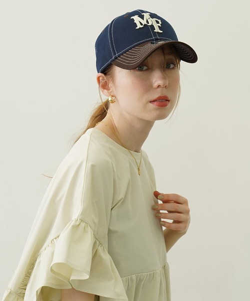 NEW ERA（ニューエラ）の「MILKFED. × NEWERA 9FORTY MF LOGO CAP（キャップ・レディース・ブラック/ネイビー/オフホワイト・ONE SIZE）」の4枚目の写真