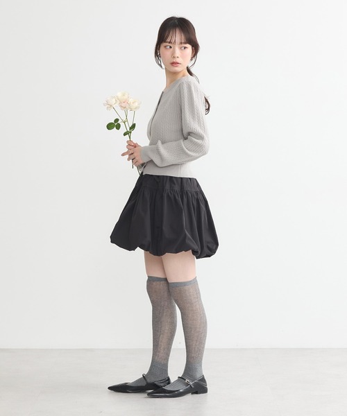 earth music&ecology（アースミュージックアンドエコロジー）の「ミニケーブルコンパクトカーディガン（カーディガン/ボレロ・レディース・イエロー/ライトグレー/ライトピンク/アイボリー/ブラック・FREE）」の16枚目の写真