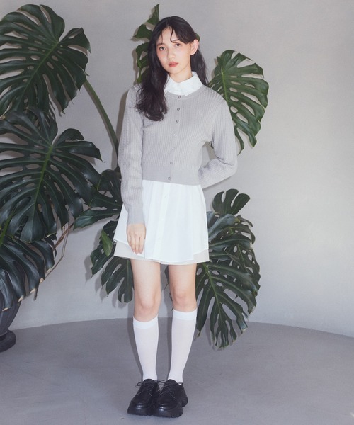 earth music&ecology（アースミュージックアンドエコロジー）の「ミニケーブルコンパクトカーディガン（カーディガン/ボレロ・レディース・イエロー/ライトグレー/ライトピンク/アイボリー/ブラック・FREE）」の22枚目の写真