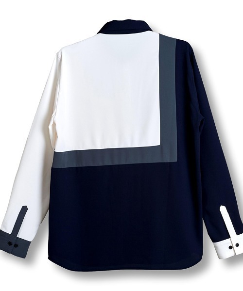 NO ID.（ノーアイディ）の「ms6021- ﾏﾙﾁｸﾚﾘｯｸZIP-SH ジップシャツ（シャツ/ブラウス・メンズ・ホワイト/ブラック/ネイビー・1/2）」の19枚目の写真