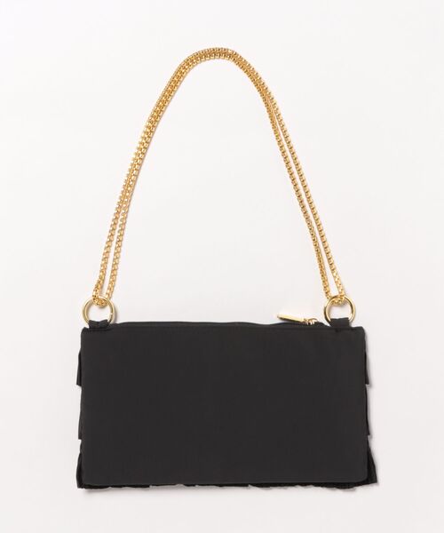 florist（フローリスト）の「2WAY ティアードプリーツチェーンショルダーバッグ/クラッチバッグ/パーティーバッグ（クラッチバッグ・レディース・ブラック/ホワイト/ピンク/ベージュ・FREE）」の16枚目の写真