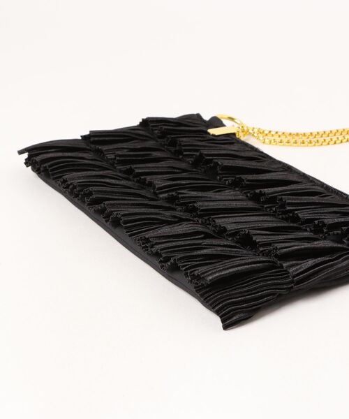 florist（フローリスト）の「2WAY ティアードプリーツチェーンショルダーバッグ/クラッチバッグ/パーティーバッグ（クラッチバッグ・レディース・ブラック/ホワイト/ピンク/ベージュ・FREE）」の17枚目の写真