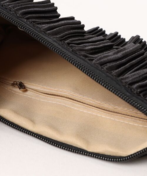 florist（フローリスト）の「2WAY ティアードプリーツチェーンショルダーバッグ/クラッチバッグ/パーティーバッグ（クラッチバッグ・レディース・ブラック/ホワイト/ピンク/ベージュ・FREE）」の18枚目の写真