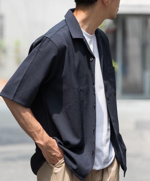 セール】『WEB限定』『セットアップ対応』パナマ風オープンカラー半袖