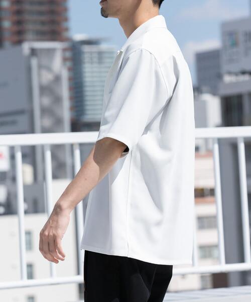 URBAN RESEARCH ROSSO MEN（アーバンリサーチロッソメン）の「『WEB限定』『セットアップ対応』パナマ風オープンカラー半袖シャツ（シャツ/ブラウス・メンズ・ネイビー/モカ/ホワイト/ブラック/グレー系その他・LARGE/MEDIUM）」の17枚目の写真