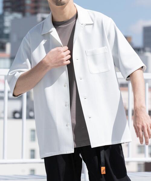 セール】『WEB限定』『セットアップ対応』パナマ風オープンカラー半袖