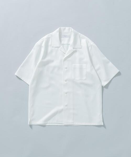 URBAN RESEARCH ROSSO MEN（アーバンリサーチロッソメン）の「『WEB限定』『セットアップ対応』パナマ風オープンカラー半袖シャツ（シャツ/ブラウス・メンズ・ネイビー/モカ/ホワイト/ブラック/グレー系その他・LARGE/MEDIUM）」の20枚目の写真