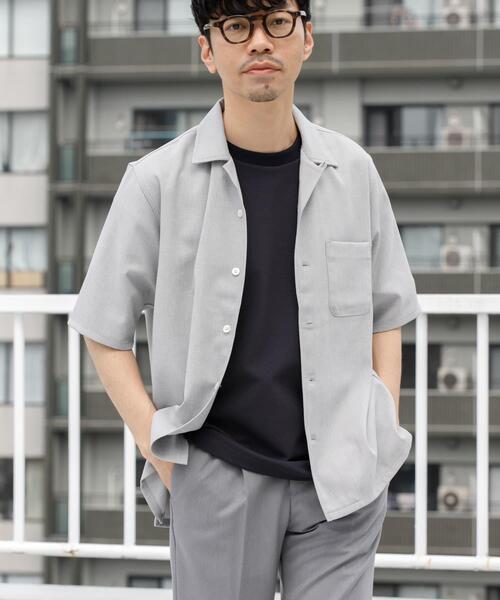 セール】『WEB限定』『セットアップ対応』パナマ風オープンカラー半袖