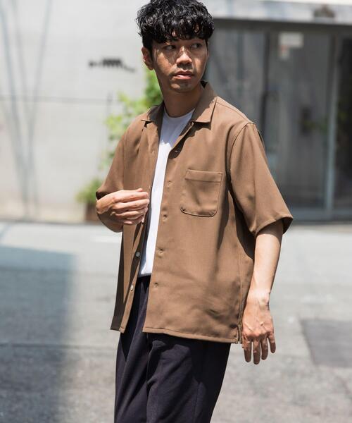 セール】『WEB限定』『セットアップ対応』パナマ風オープンカラー半袖