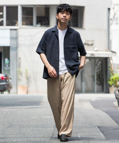 セール】『WEB限定』『セットアップ対応』パナマ風オープンカラー半袖