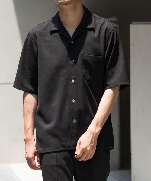 セール】『WEB限定』『セットアップ対応』パナマ風オープンカラー半袖