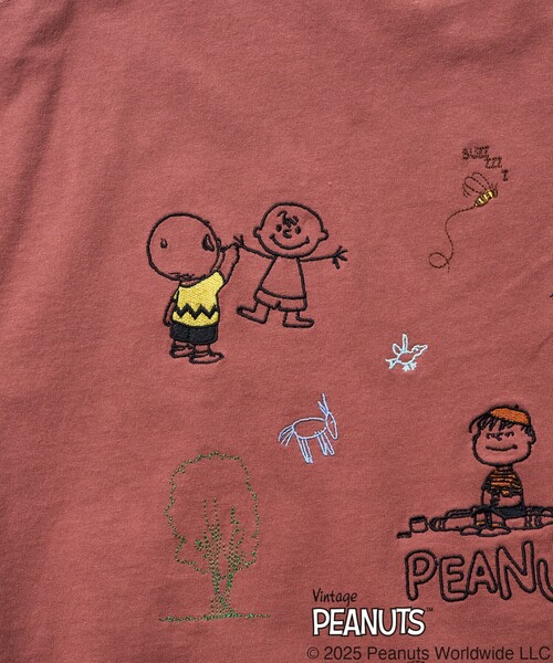 FREAK'S STORE（フリークスストア）の「限定展開/別注/PEANUTS/ピーナッツ/バック 刺繍 半袖 Tシャツ（Tシャツ/カットソー・レディース・サックスブルー/オフホワイト/ライトグレー/スミクロ/オレンジ・SMALL/MEDIUM/LARGE）」の17枚目の写真