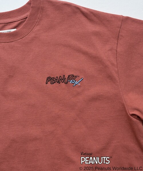 FREAK'S STORE（フリークスストア）の「限定展開/別注/PEANUTS/ピーナッツ/バック 刺繍 半袖 Tシャツ（Tシャツ/カットソー・レディース・サックスブルー/オフホワイト/ライトグレー/スミクロ/オレンジ・SMALL/MEDIUM/LARGE）」の16枚目の写真