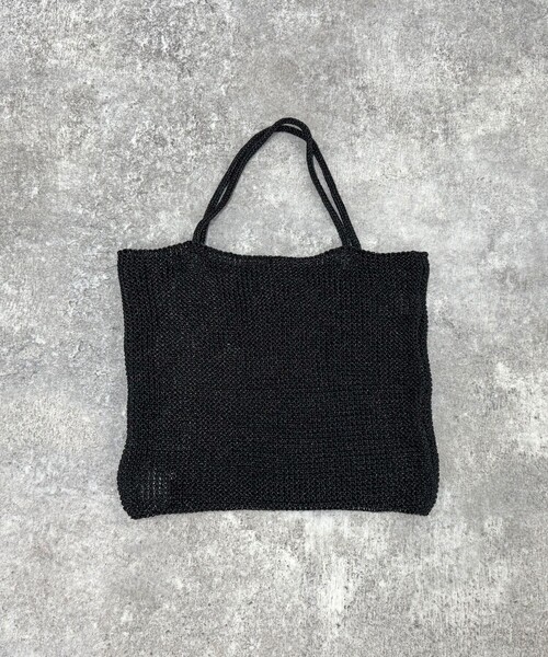 fredy emue（フレディエミュ）の「ラメ糸編みトートバッグ（トートバッグ・レディース・シルバー/ブラック・FREE）」の11枚目の写真