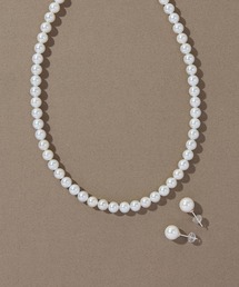 JUPITER | 【国産貝パール】フォーマルパールネックレス＆ピアスセット【結婚式/パーティ/フォーマル/喪服用】<動画あり>(ネックレス)