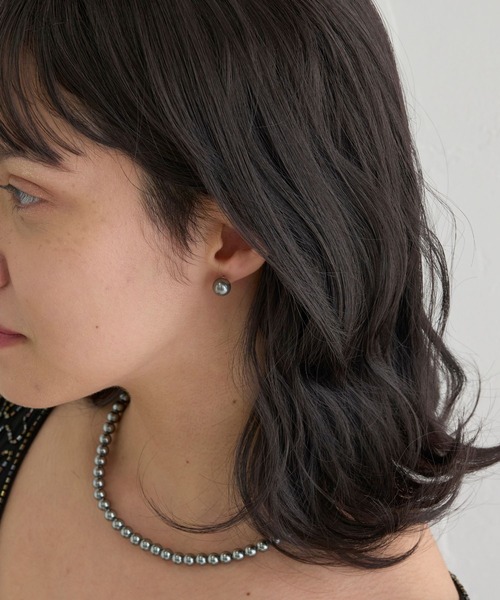 JUPITER（ジュピター）の「【国産貝パール】フォーマルパールネックレス＆ピアスセット【結婚式/パーティ/フォーマル/喪服用】<動画あり>（ネックレス・レディース・グレー/ホワイト・FREE）」の8枚目の写真