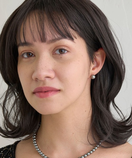 JUPITER（ジュピター）の「【国産貝パール】フォーマルパールネックレス＆ピアスセット【結婚式/パーティ/フォーマル/喪服用】<動画あり>（ネックレス・レディース・グレー/ホワイト・FREE）」の9枚目の写真