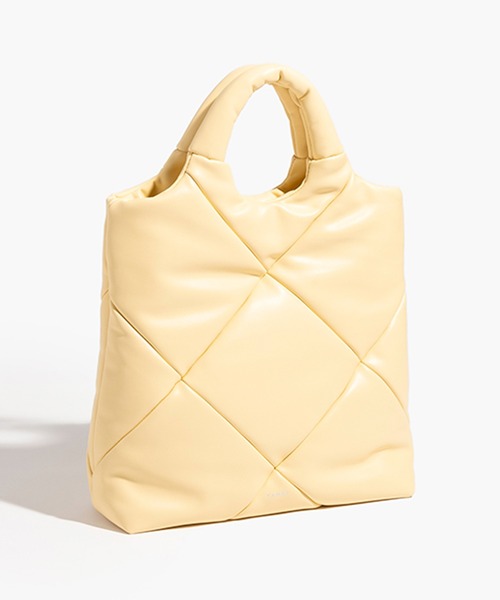 YAHKI（ヤーキ）の「YAHKI/ヤーキ TOTE BAG トートバック キルティングデザイントートバッグ（トートバッグ・レディース・ブラック/ベージュ/イエロー・ONE SIZE）」の12枚目の写真