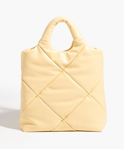 YAHKI（ヤーキ）の「YAHKI/ヤーキ TOTE BAG トートバック キルティングデザイントートバッグ（トートバッグ・レディース・ブラック/ベージュ/イエロー・ONE SIZE）」の11枚目の写真