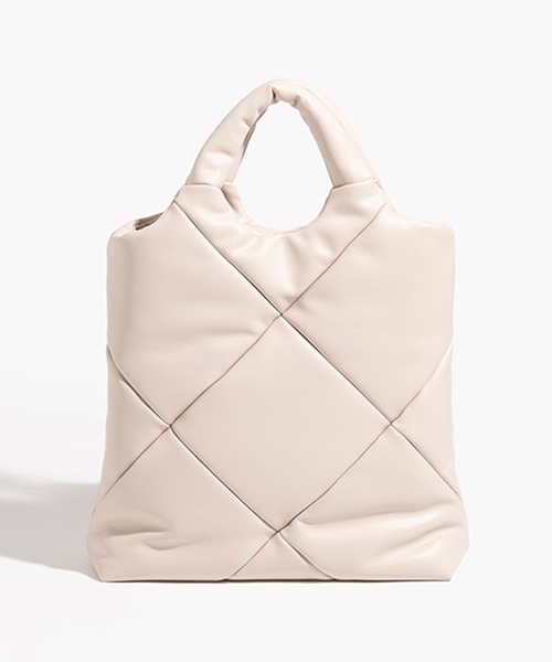 YAHKI（ヤーキ）の「YAHKI/ヤーキ TOTE BAG トートバック キルティングデザイントートバッグ（トートバッグ・レディース・ブラック/ベージュ/イエロー・ONE SIZE）」の8枚目の写真