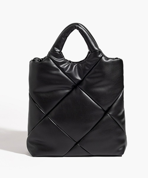 YAHKI（ヤーキ）の「YAHKI/ヤーキ TOTE BAG トートバック キルティングデザイントートバッグ（トートバッグ・レディース・ブラック/ベージュ/イエロー・ONE SIZE）」の5枚目の写真