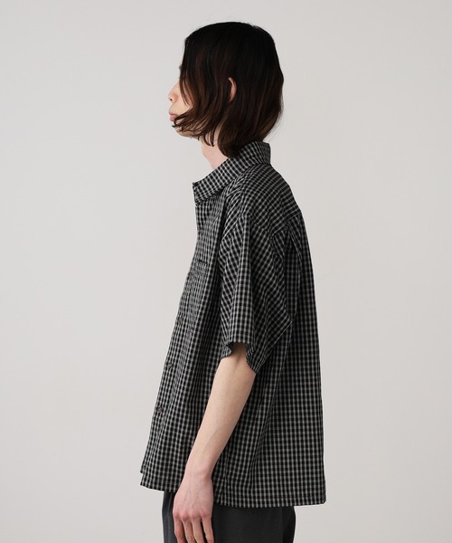 Jungle Storm（ジャングルストーム）の「JUNGLE STORM/ジャングルストーム  H/S,小格子CKショートレングスシャツ シャツ（シャツ/ブラウス・メンズ・ベージュ/ブラウン/ブラック・L/M）」の8枚目の写真