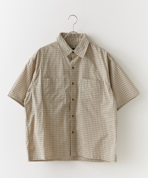 Jungle Storm（ジャングルストーム）の「JUNGLE STORM/ジャングルストーム  H/S,小格子CKショートレングスシャツ シャツ（シャツ/ブラウス・メンズ・ベージュ/ブラウン/ブラック・L/M）」の16枚目の写真