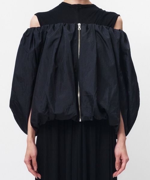 THINGS THAT MATTER（シングス ザット マター）の「NYLON TAFFETA BALLOON BLOUSON / ナイロンタフタバルーンブルゾン（ブルゾン・レディース・イエロー/ボルドー/ブラック・FREE）」の2枚目の写真