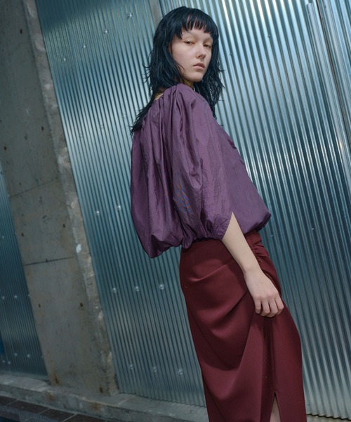THINGS THAT MATTER（シングス ザット マター）の「NYLON TAFFETA BALLOON BLOUSON / ナイロンタフタバルーンブルゾン（ブルゾン・レディース・イエロー/ボルドー/ブラック・FREE）」の12枚目の写真