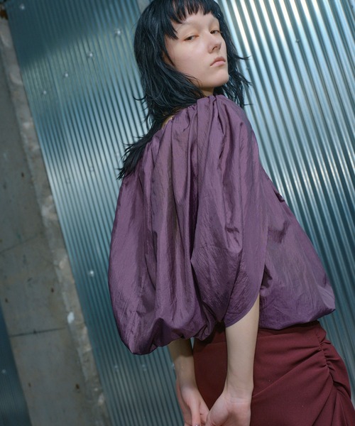 THINGS THAT MATTER（シングス ザット マター）の「NYLON TAFFETA BALLOON BLOUSON / ナイロンタフタバルーンブルゾン（ブルゾン・レディース・イエロー/ボルドー/ブラック・FREE）」の11枚目の写真