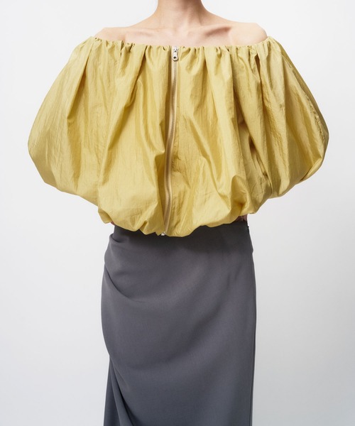 THINGS THAT MATTER（シングス ザット マター）の「NYLON TAFFETA BALLOON BLOUSON / ナイロンタフタバルーンブルゾン（ブルゾン・レディース・イエロー/ボルドー/ブラック・FREE）」の5枚目の写真