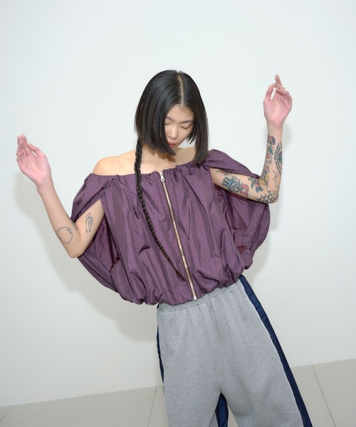 THINGS THAT MATTER（シングス ザット マター）の「NYLON TAFFETA BALLOON BLOUSON / ナイロンタフタバルーンブルゾン（ブルゾン・レディース・イエロー/ボルドー/ブラック・FREE）」の15枚目の写真