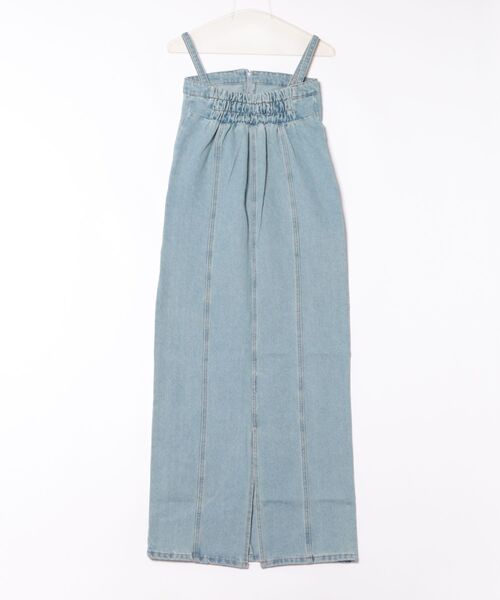 esutoreja（エストレジャ）の「デニムキャミワンピース（ワンピース・レディース・ライトブルー/ブルー・FREE）」の3枚目の写真