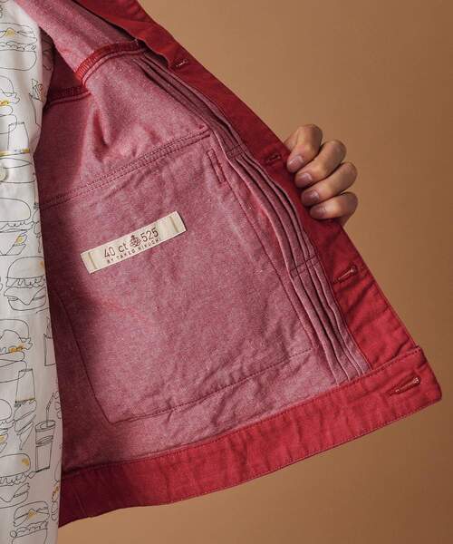 40ｃｔ＆525（フォーティーカラッツアンドゴーニーゴ）の「525DENIM　カラーデニムジャケット（デニムジャケット・メンズ・ダークブラウン/レッド系1・01/02/03/04）」の11枚目の写真