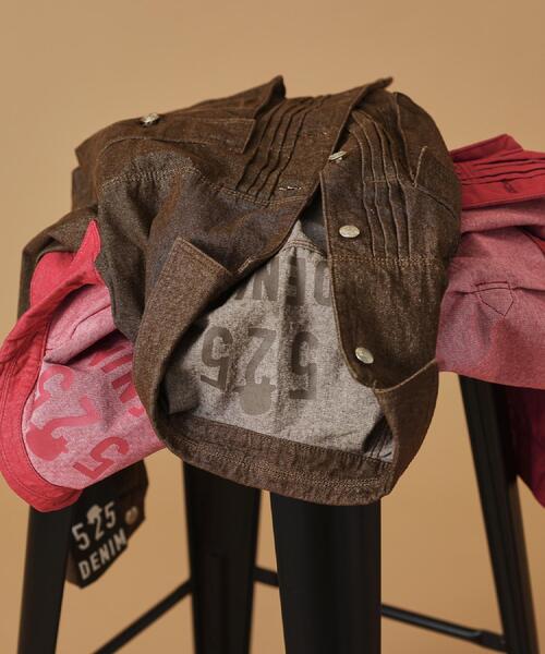 40ｃｔ＆525（フォーティーカラッツアンドゴーニーゴ）の「525DENIM　カラーデニムジャケット（デニムジャケット・メンズ・ダークブラウン/レッド系1・01/02/03/04）」の12枚目の写真