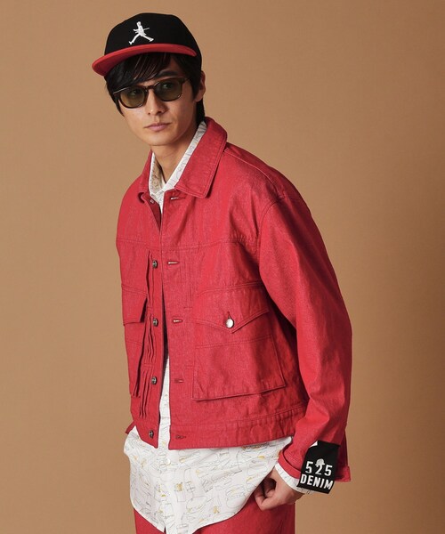 40ｃｔ＆525（フォーティーカラッツアンドゴーニーゴ）の「525DENIM　カラーデニムジャケット（デニムジャケット・メンズ・ダークブラウン/レッド系1・01/02/03/04）」の6枚目の写真