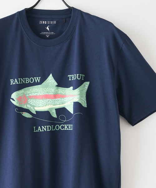 LB/S (エルビーエス)の「【汗染みの目立ちにくいTシャツ ZEROSTAIN/ゼロステイン】プリントTシャツ 防汚 UVカット ワーゲンバスライク フィッシング 釣り トラウト(Tシャツ/カットソー・メンズ・ホワイト系その他2/ブルー系その他/ベージュ系その他/ブルー系その他2・LARGE/MEDIUM/X-LARGE)」の6枚目の写真