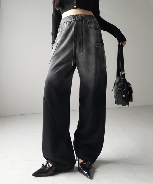 me+em select(ミームセレクト)の「グラデーションブラックヴィンテージスウェットパンツ / gradation black vintage sweatpants(スウェットパンツ・レディース・ブラック・FREE)」の10枚目の写真