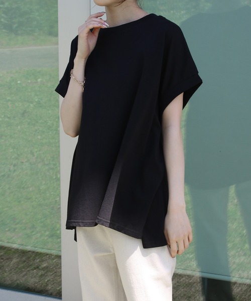 Social GIRL(ソーシャルガール)の「接触冷感オーバーサイズTシャツ(Tシャツ/カットソー・レディース・ブラック/アイボリー/チャコール/ライトブルー・M)」の11枚目の写真