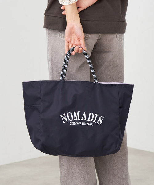 IENA(イエナ)の「《WEB限定/追加》NOMADIS/ノマディス 別注 SAC WIDE リバーシブルトートバッグ(トートバッグ・レディース・ネイビー/ブラウン・FREE)」の12枚目の写真