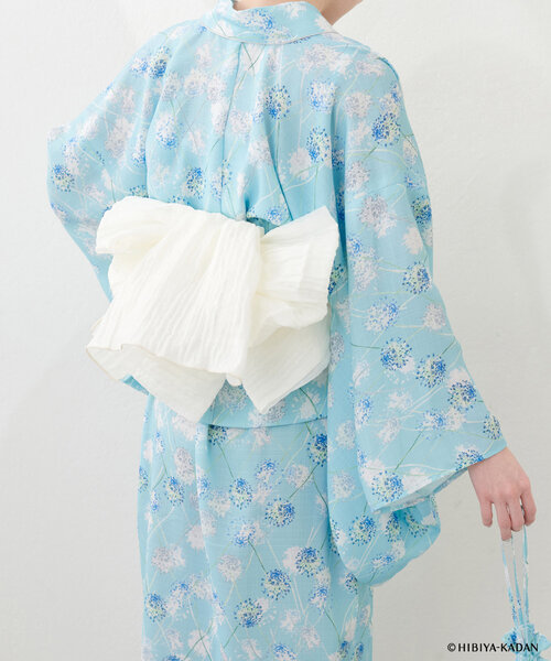 natural couture（ナチュラルクチュール）の「ラメしわ兵児帯（その他小物・レディース・オレンジ/イエロー/ミント/ネイビー/パープル/ブルー/オフホワイト・FREE）」の3枚目の写真