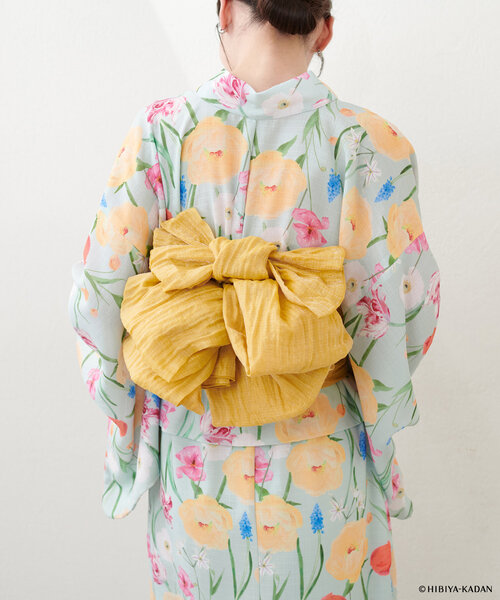 natural couture（ナチュラルクチュール）の「ラメしわ兵児帯（その他小物・レディース・オレンジ/イエロー/ミント/ネイビー/パープル/ブルー/オフホワイト・FREE）」の7枚目の写真