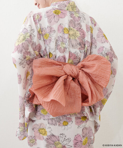 natural couture（ナチュラルクチュール）の「ラメしわ兵児帯（その他小物・レディース・オレンジ/イエロー/ミント/ネイビー/パープル/ブルー/オフホワイト・FREE）」の2枚目の写真