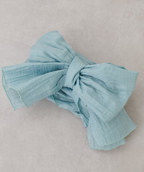 natural couture（ナチュラルクチュール）の「ラメしわ兵児帯（その他小物・レディース・オレンジ/イエロー/ミント/ネイビー/パープル/ブルー/オフホワイト・FREE）」の5枚目の写真