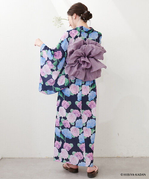 natural couture（ナチュラルクチュール）の「ラメしわ兵児帯（その他小物・レディース・オレンジ/イエロー/ミント/ネイビー/パープル/ブルー/オフホワイト・FREE）」の10枚目の写真